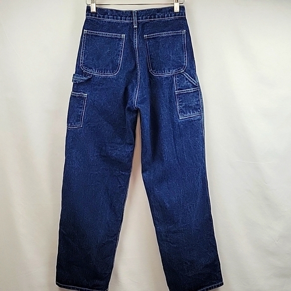 John Galt Wide Leg Carpenter Style Jeans Dark Wash Size 5 - Picture 5 of 14